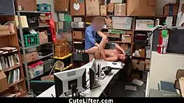 Mall guard strips teen 18+ after catching her stealing.