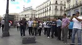 Petite Spanish Slut Public Display