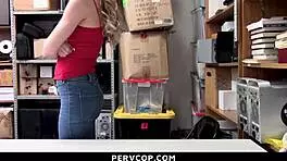 i got caught shopliftin and the guard fucked me hard at work