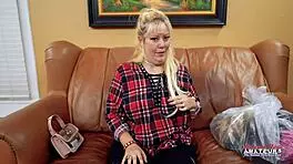 Busty Cute Blonde Nikki J Engages In Oral Activities And Receives Attention To Her Intimate Areas