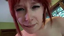 The Thick Object Slides Deep Inside Her Back Door And Moves Balls Deep Until It Stops