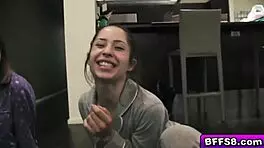 Horny Hottie Babes Descriptively Display Their Pink Juicy Pussy For Fucking