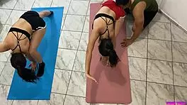 Trainer Tricks Two Beautiful Young Women Into Intense Anal Sessions After Yoga