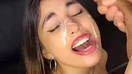 I suck my bosss cock very hard and it ends up on my face