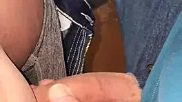 She casually enjoys him cumming in her panties before pulling them up