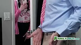 christmas bible study turns threesome with daddy