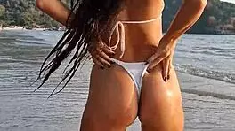 I Was Flashing On The Beach In My White Sexy Bikini, Oops