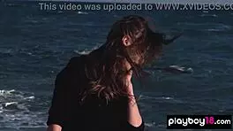 big boobed all natural ukrainian teen 18+ mila azul drops off her sexy uniform, feeling excited