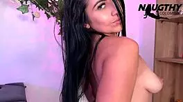 girl masturbates before spa massage