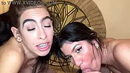 two young latinas took my mature cock in horny threesome yenifer chacon denis gold alicia trece