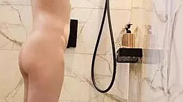 bathing of black hair japanese girl