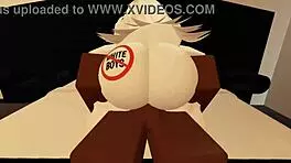 roblox, the shy girl who seemed timid turned out to be very horny, engaging in hardcore sex