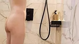 bathing of black hair japanese girl