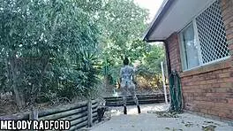 i went outdoor walkin and tryed on a bikini