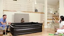 Seth Gamble and Busty Brunette Teen Deliver Wet Nuru Massage Ecstasy