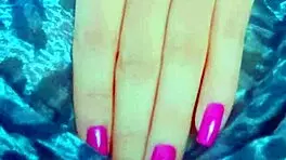 Shaved pink perfect pussy latina college girl and her cute toy