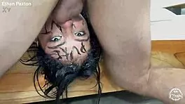 no mercy pukefest for tiny anal slut michy perez extreme rough