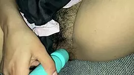 busty arab maid caught riding girlfriend's toy