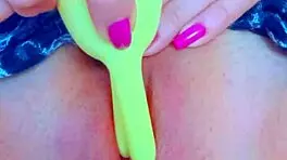 Shaved pink perfect pussy latina college girl and her cute toy