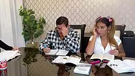 The babysitter prefers fucking over homework