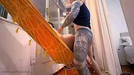 Latina Couple Has Intense Hamaca Doggystyle Fuck