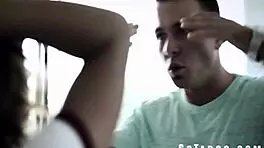 Ignorant guy tries converting lesbian Uma Jade straight with big cock