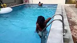 I gave the young man amazing sex after he saved me from the pool