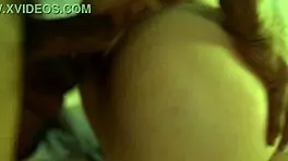 Petite latina with tight pussy fucks ebony husband after work in interracial sex.