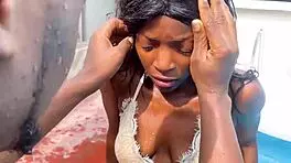 I gave the young man amazing sex after he saved me from the pool