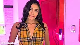 Stepfather and little 18+ stepdaughter fucking in hotel