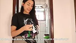 does the housemaid crave sucking her boss's huge cock that bad?