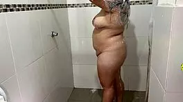 Amazing hidden cam catches neighbor bathing and touching herself