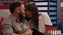 Seth, Liz, and Jordan Sneak Around in a Reality POV Scene at the Diner with Petite Figures