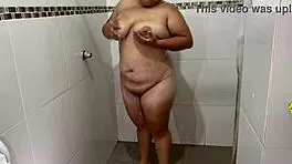 Amazing hidden cam catches neighbor bathing and touching herself