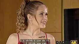 slutty gf sucks cock then stripteases