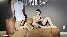 Blonde Brazilian Teen Cums Hard First Time