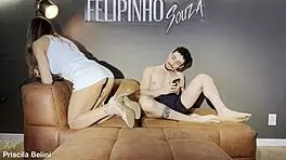 Blonde Brazilian Teen Cums Hard First Time