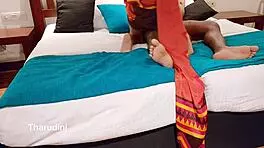 Slut wife fucks huge cock boss in hotel room