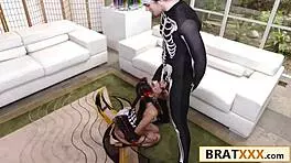 Petite Trick-Or-Treater Gets More Than Candy