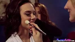 Skinny Brunette Teen Sensual Striptease