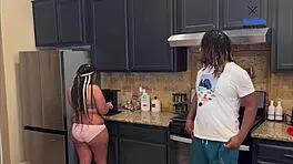 big booty stepmom home alone with stepson on new years he stick his throbbing big cock inside of her until he filled her stomach with cum