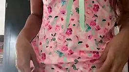 Look at this innocent girl in pajamas spy camera