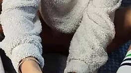 dirty step sister bought socks special to tease my dick