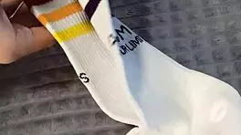 dirty step sister bought socks special to tease my dick