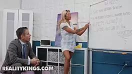 Petite Dibella Thong Lures Professor To Drill Pussy.