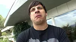 horny 19 year old brunette gets creampie in shaved pussy