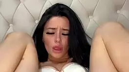 Horny british teen european brunette slut plays with herself to orgasm in hd webcam