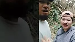 Outdoor Blowjob With Wet Pussy Creampie