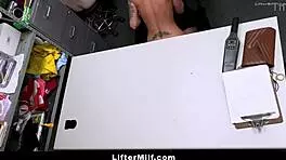 Teen and milf facing the consequences of shoplifting at the mall - liftermilf