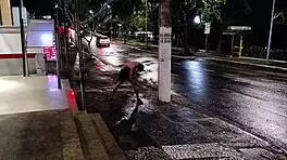 Woman Approaches Bored Guy On Street And Begs For Sex In Car While Another Drives